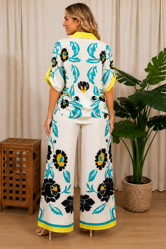 Lime Bloom Two-piece Set