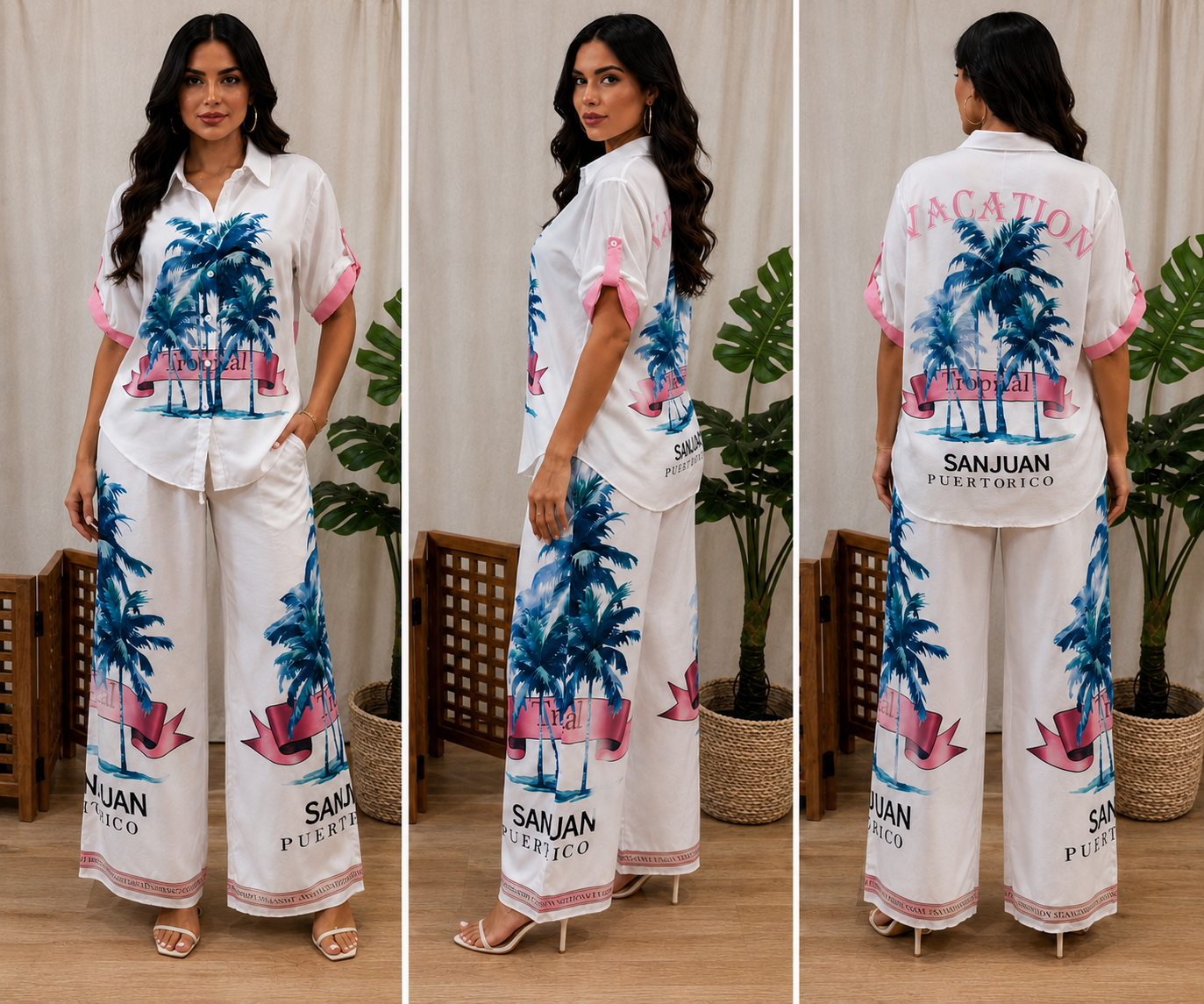 San Juan Palms Two-piece Set