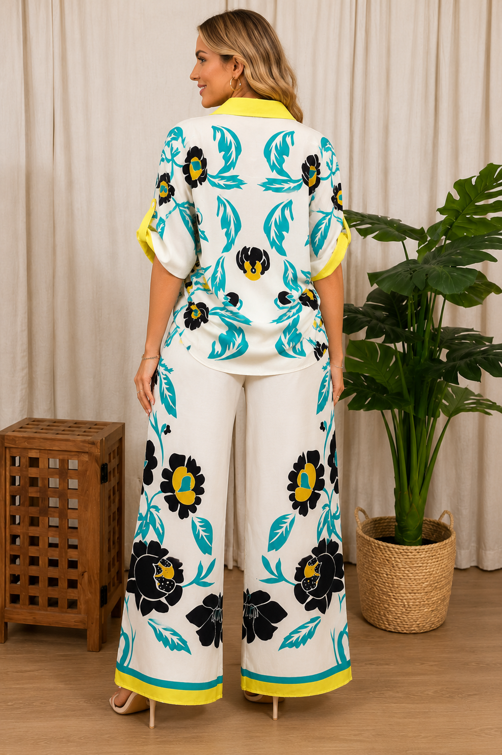 Lime Bloom Two-piece Set